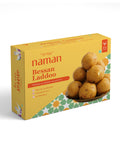 Naman Indian Sweet Desi Ghee Besan Laddoo with Dryfruits Box